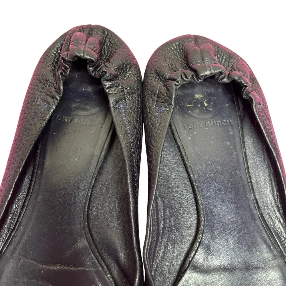 Tory Burch Black Minnie Traveler Ballet Flats Sz 6.5
